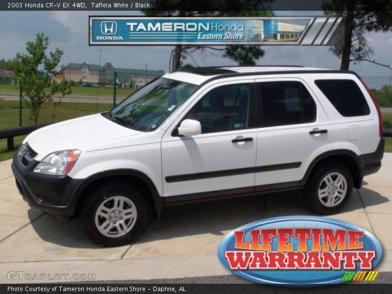 Taffeta White / Black 2003 Honda CR-V EX 4WD