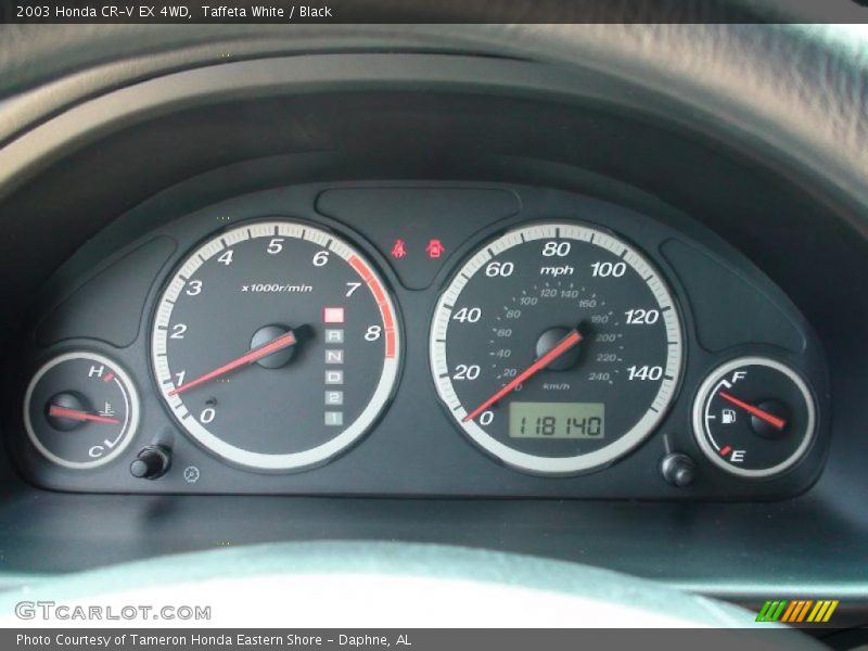 Taffeta White / Black 2003 Honda CR-V EX 4WD