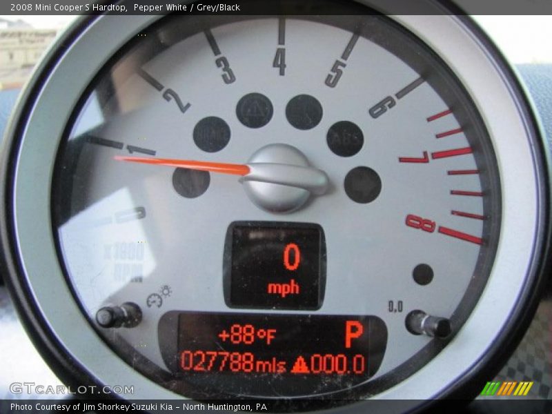 Pepper White / Grey/Black 2008 Mini Cooper S Hardtop