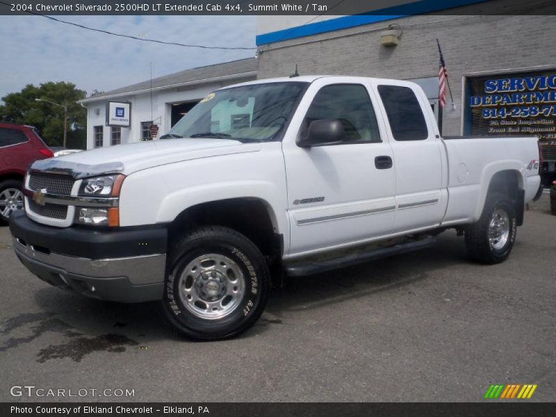 Summit White / Tan 2004 Chevrolet Silverado 2500HD LT Extended Cab 4x4