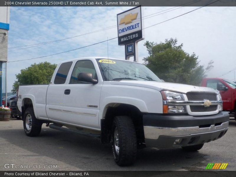 Summit White / Tan 2004 Chevrolet Silverado 2500HD LT Extended Cab 4x4