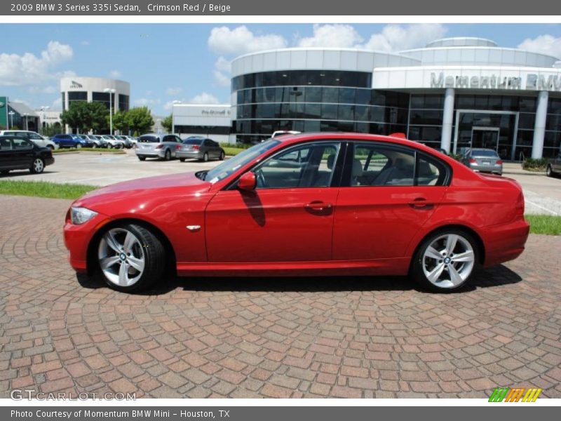 Crimson Red / Beige 2009 BMW 3 Series 335i Sedan