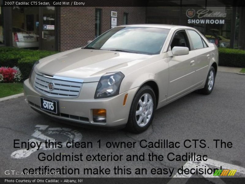 Gold Mist / Ebony 2007 Cadillac CTS Sedan