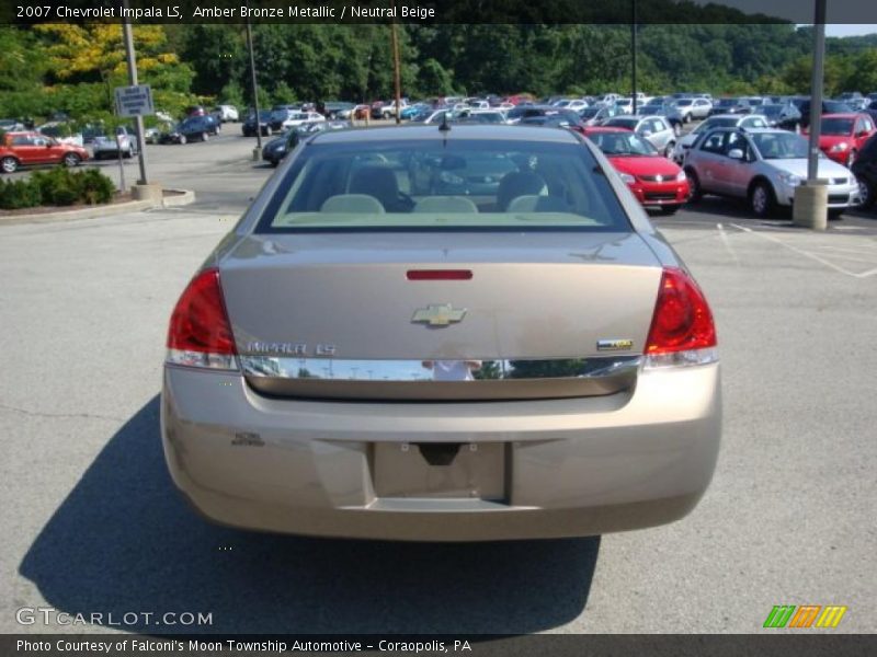 Amber Bronze Metallic / Neutral Beige 2007 Chevrolet Impala LS