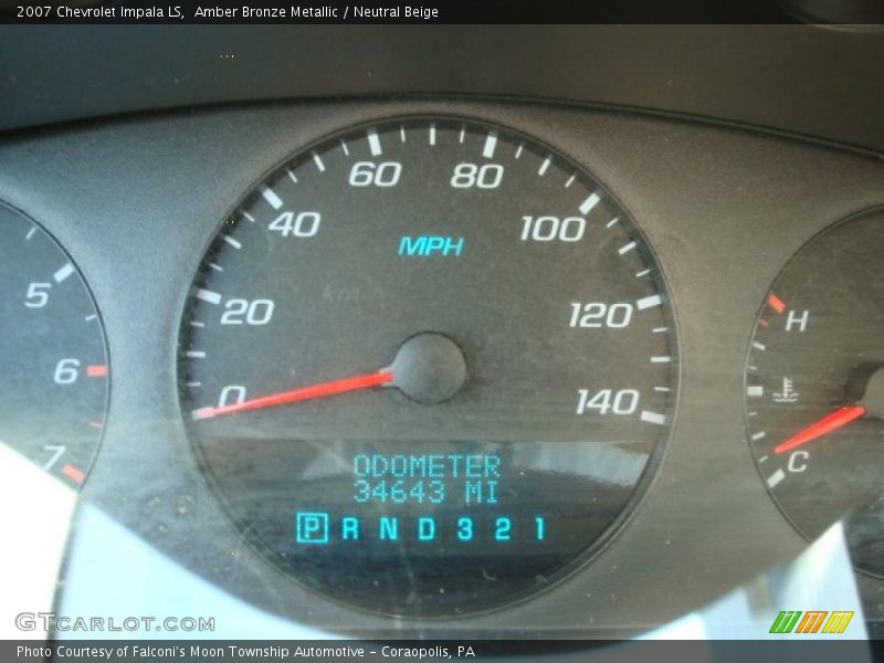 Amber Bronze Metallic / Neutral Beige 2007 Chevrolet Impala LS