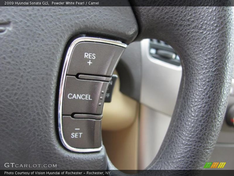Powder White Pearl / Camel 2009 Hyundai Sonata GLS
