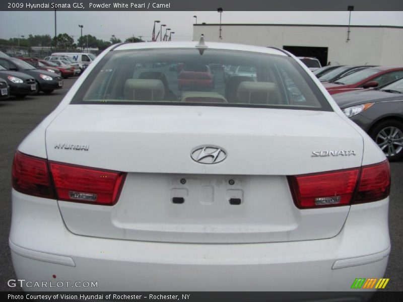 Powder White Pearl / Camel 2009 Hyundai Sonata GLS