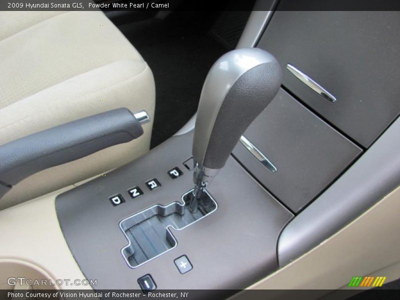 Powder White Pearl / Camel 2009 Hyundai Sonata GLS