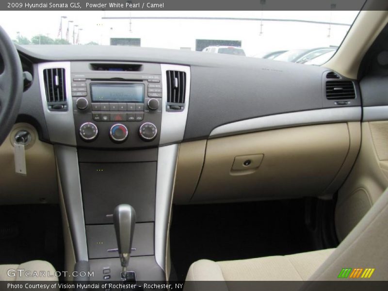 Powder White Pearl / Camel 2009 Hyundai Sonata GLS