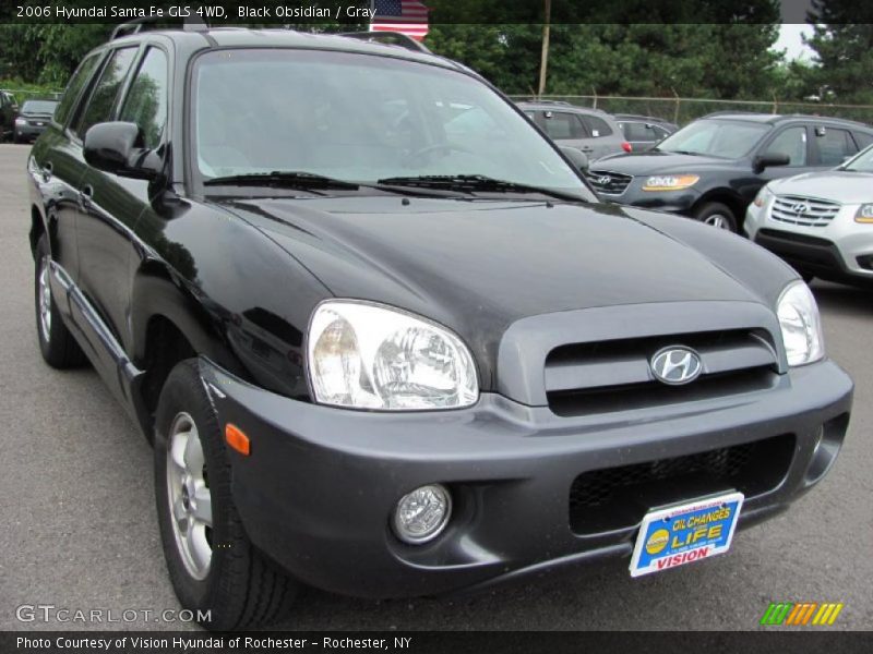 Black Obsidian / Gray 2006 Hyundai Santa Fe GLS 4WD