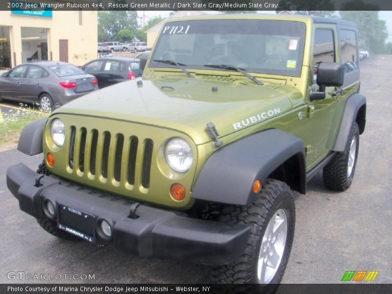 Rescue Green Metallic / Dark Slate Gray/Medium Slate Gray 2007 Jeep Wrangler Rubicon 4x4