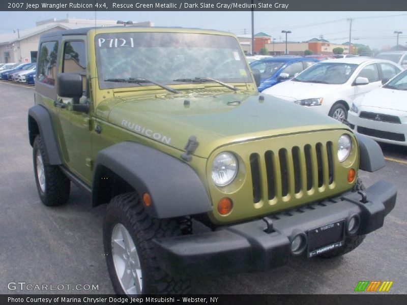 Rescue Green Metallic / Dark Slate Gray/Medium Slate Gray 2007 Jeep Wrangler Rubicon 4x4