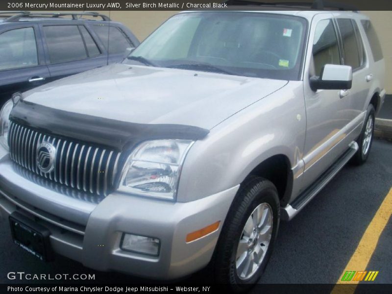 Silver Birch Metallic / Charcoal Black 2006 Mercury Mountaineer Luxury AWD