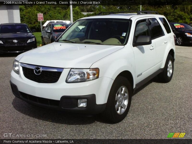 Classic White / Charcoal Black 2008 Mazda Tribute s Grand Touring
