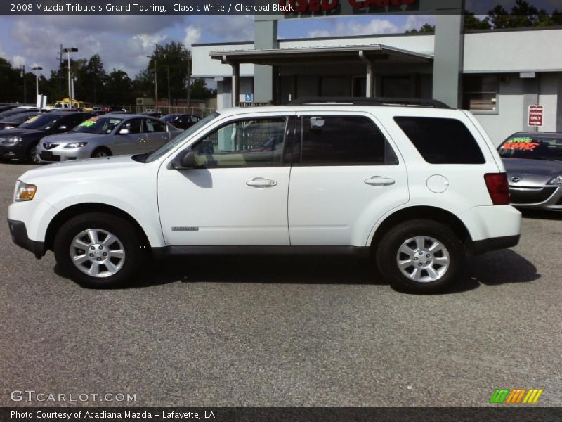 Classic White / Charcoal Black 2008 Mazda Tribute s Grand Touring