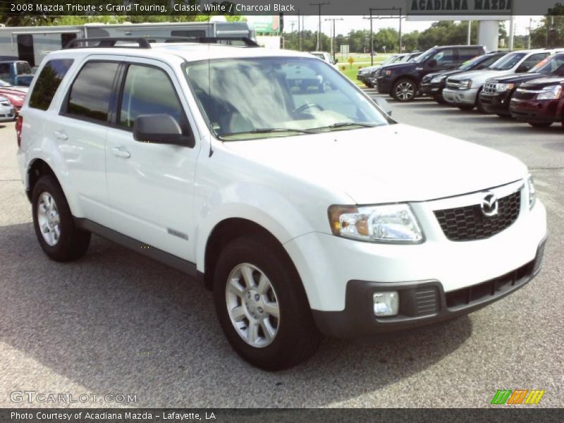 Classic White / Charcoal Black 2008 Mazda Tribute s Grand Touring