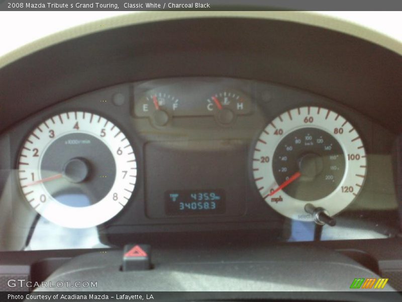 Classic White / Charcoal Black 2008 Mazda Tribute s Grand Touring