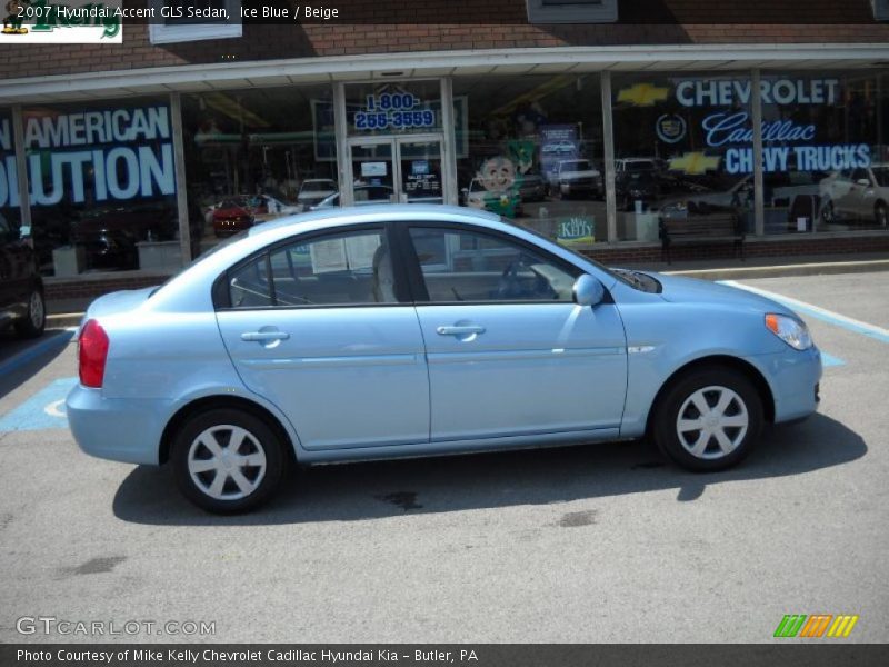 Ice Blue / Beige 2007 Hyundai Accent GLS Sedan