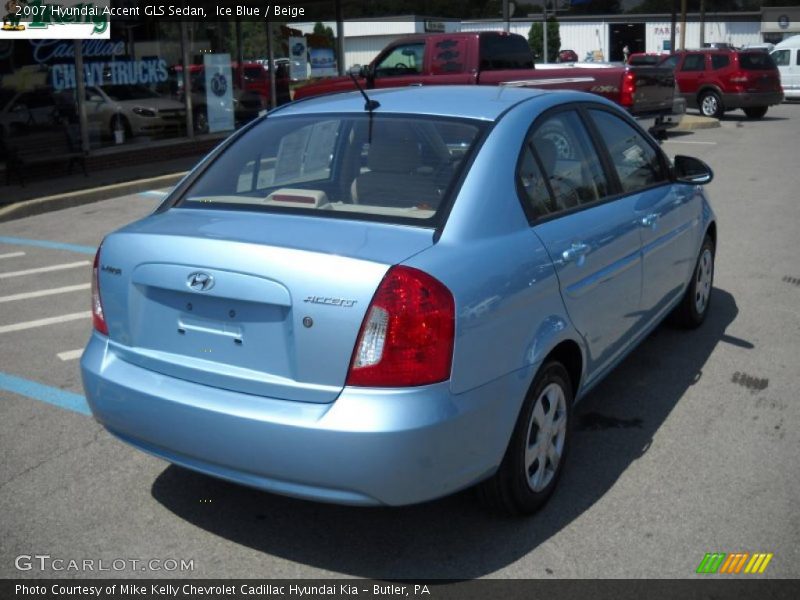 Ice Blue / Beige 2007 Hyundai Accent GLS Sedan