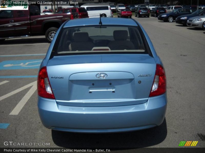 Ice Blue / Beige 2007 Hyundai Accent GLS Sedan
