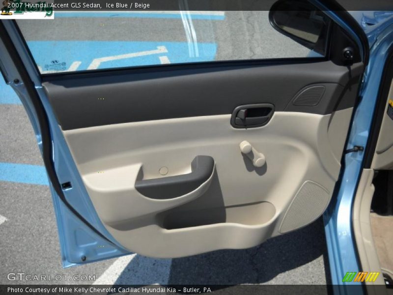 Ice Blue / Beige 2007 Hyundai Accent GLS Sedan