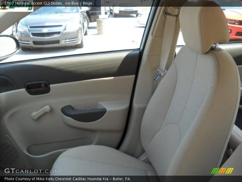 Ice Blue / Beige 2007 Hyundai Accent GLS Sedan
