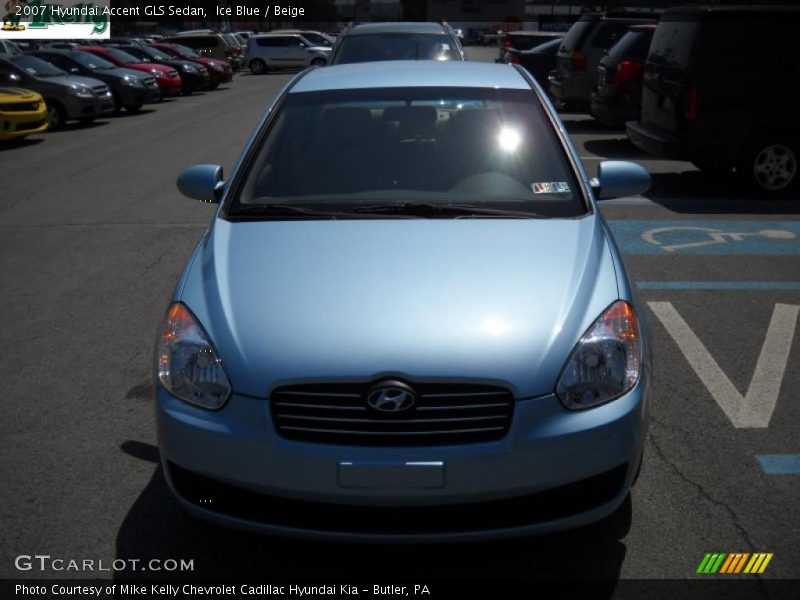 Ice Blue / Beige 2007 Hyundai Accent GLS Sedan