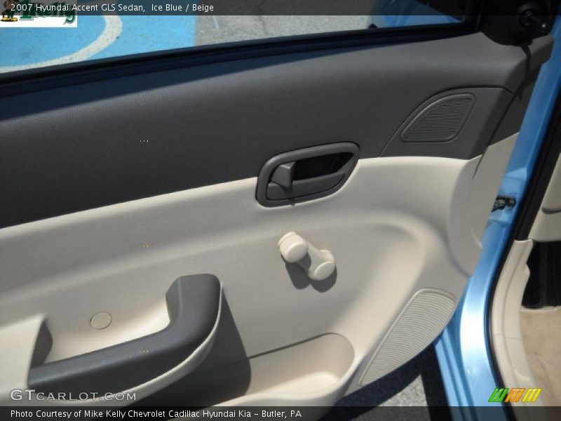 Ice Blue / Beige 2007 Hyundai Accent GLS Sedan