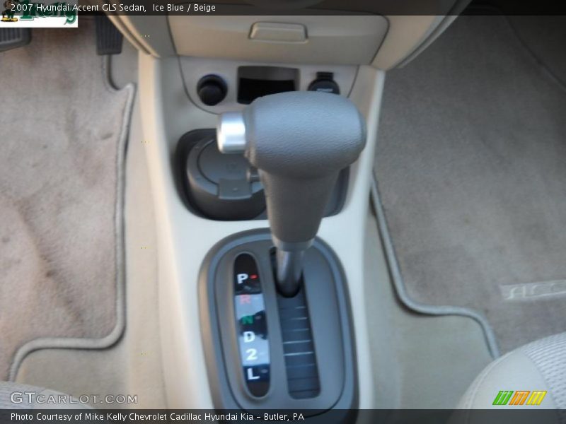 Ice Blue / Beige 2007 Hyundai Accent GLS Sedan