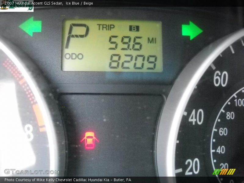Ice Blue / Beige 2007 Hyundai Accent GLS Sedan