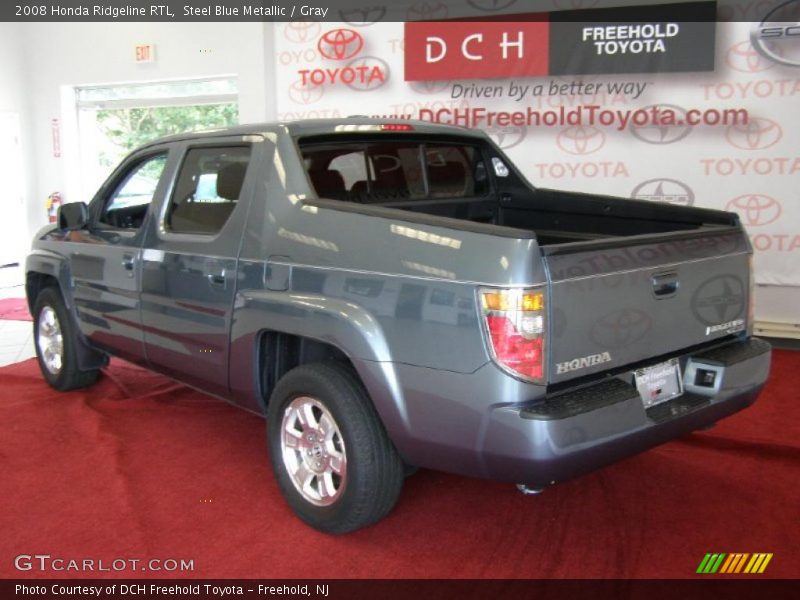 Steel Blue Metallic / Gray 2008 Honda Ridgeline RTL