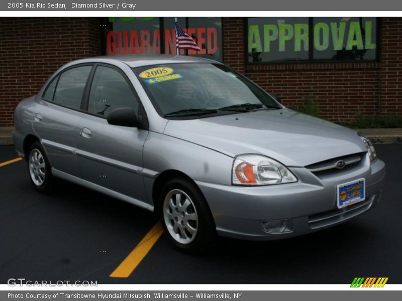Diamond Silver / Gray 2005 Kia Rio Sedan