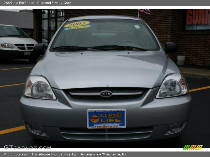 Diamond Silver / Gray 2005 Kia Rio Sedan