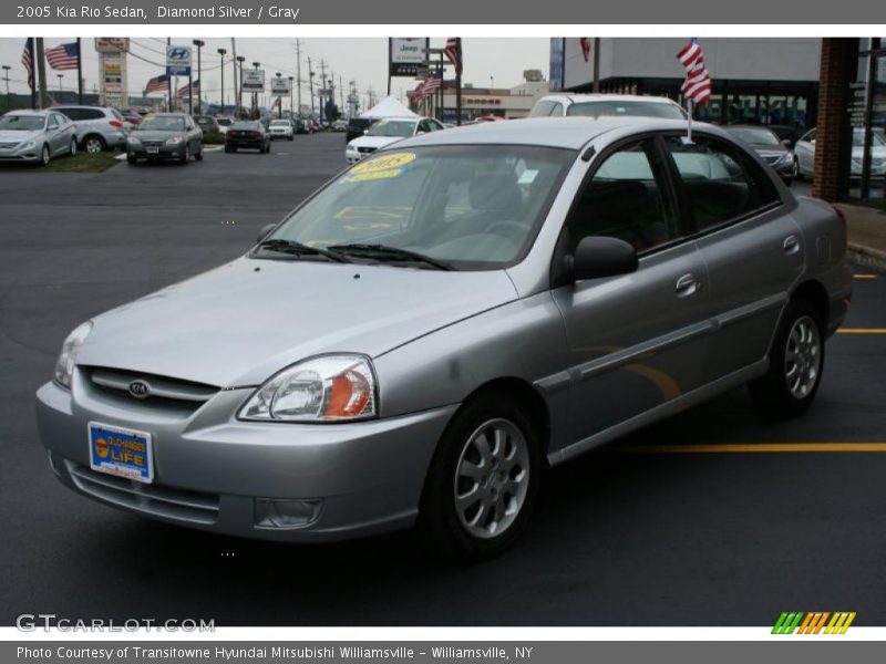 Diamond Silver / Gray 2005 Kia Rio Sedan