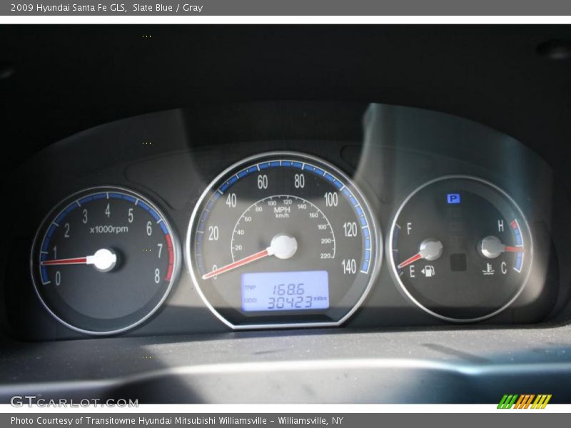 Slate Blue / Gray 2009 Hyundai Santa Fe GLS