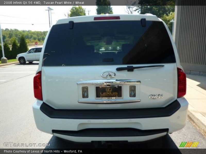 Tuscan Pearl White / Wheat 2008 Infiniti QX 56 4WD
