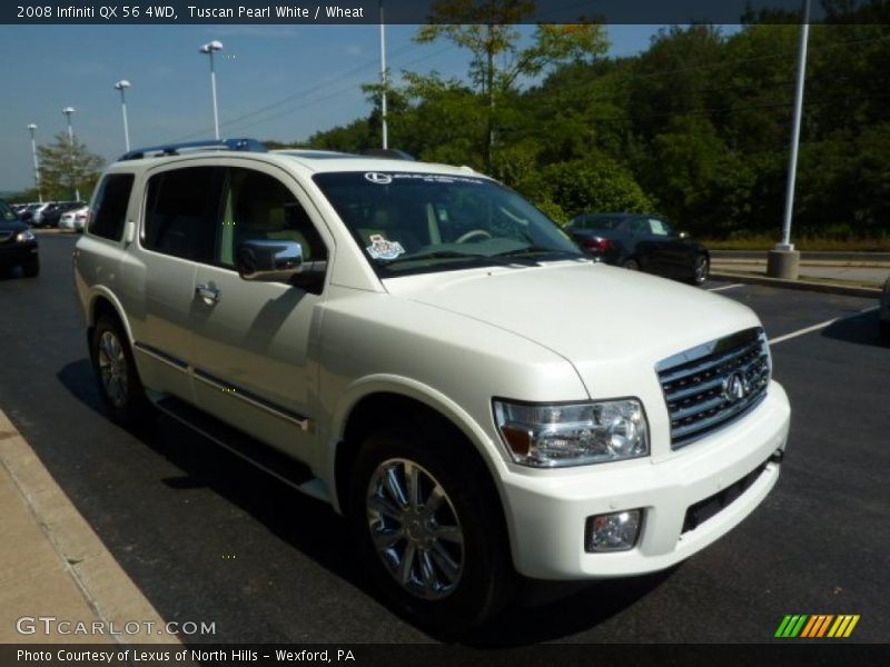 Tuscan Pearl White / Wheat 2008 Infiniti QX 56 4WD