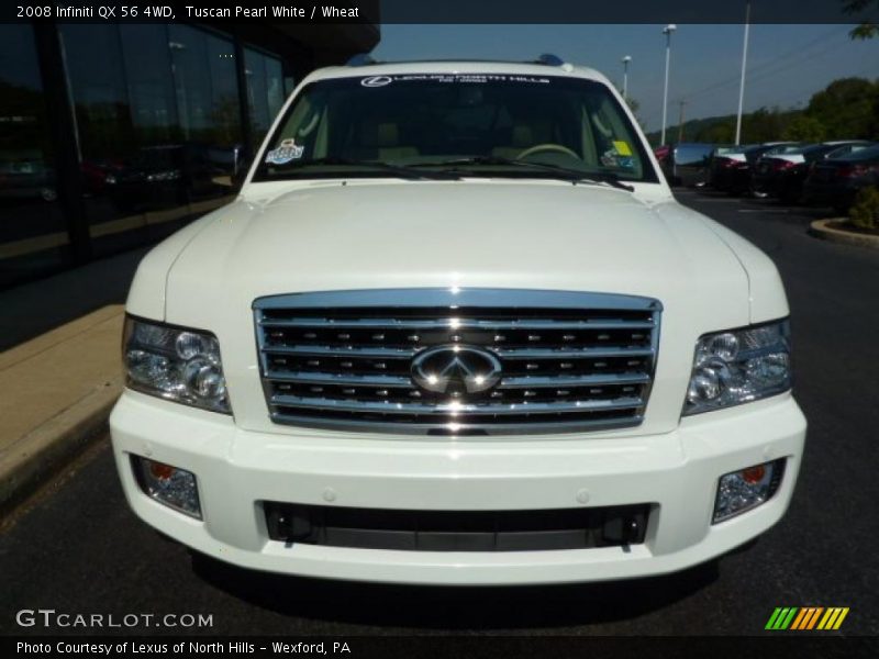 Tuscan Pearl White / Wheat 2008 Infiniti QX 56 4WD