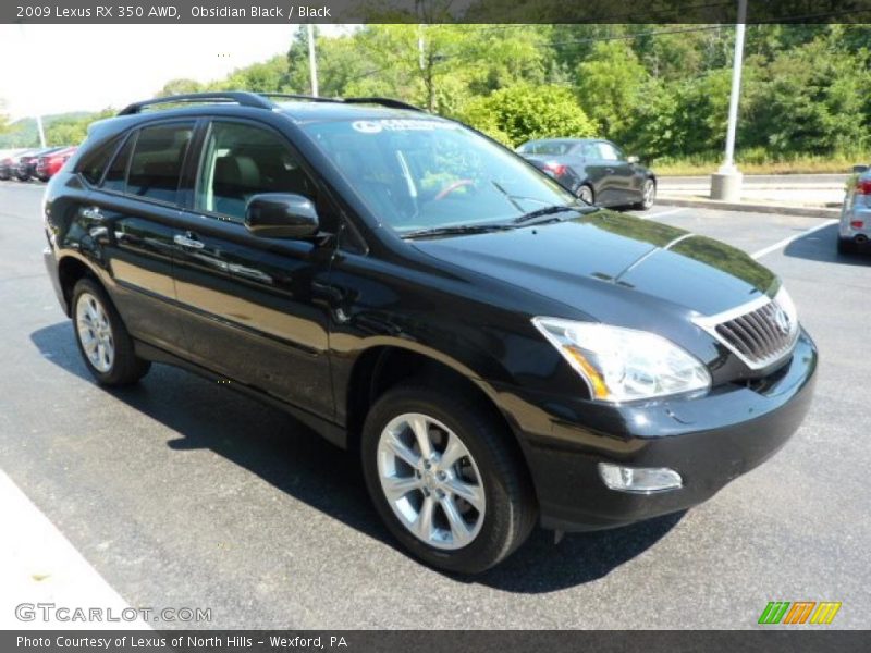 Obsidian Black / Black 2009 Lexus RX 350 AWD