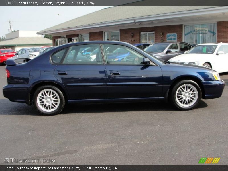 Mystic Blue Pearl / Gray 2003 Subaru Legacy L Sedan