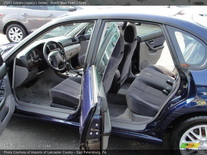 Mystic Blue Pearl / Gray 2003 Subaru Legacy L Sedan