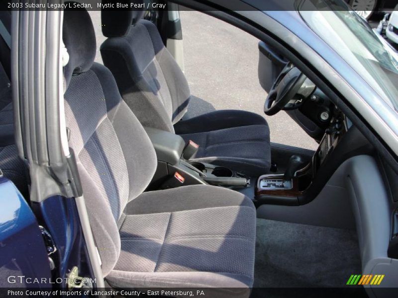 Mystic Blue Pearl / Gray 2003 Subaru Legacy L Sedan