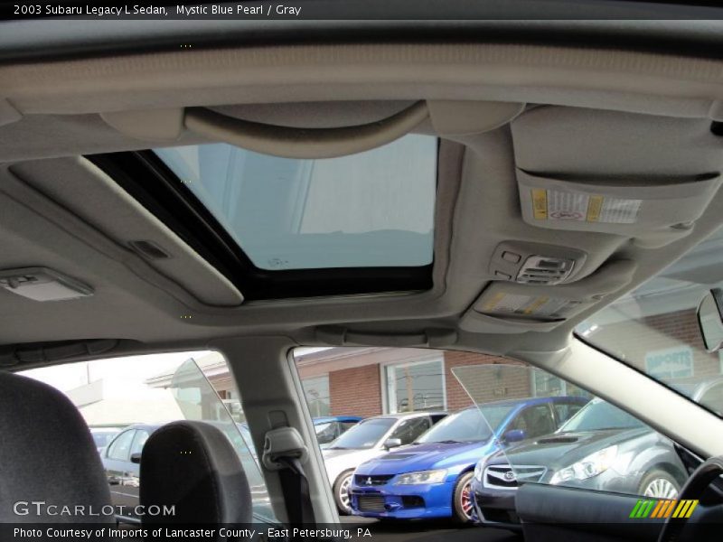 Mystic Blue Pearl / Gray 2003 Subaru Legacy L Sedan