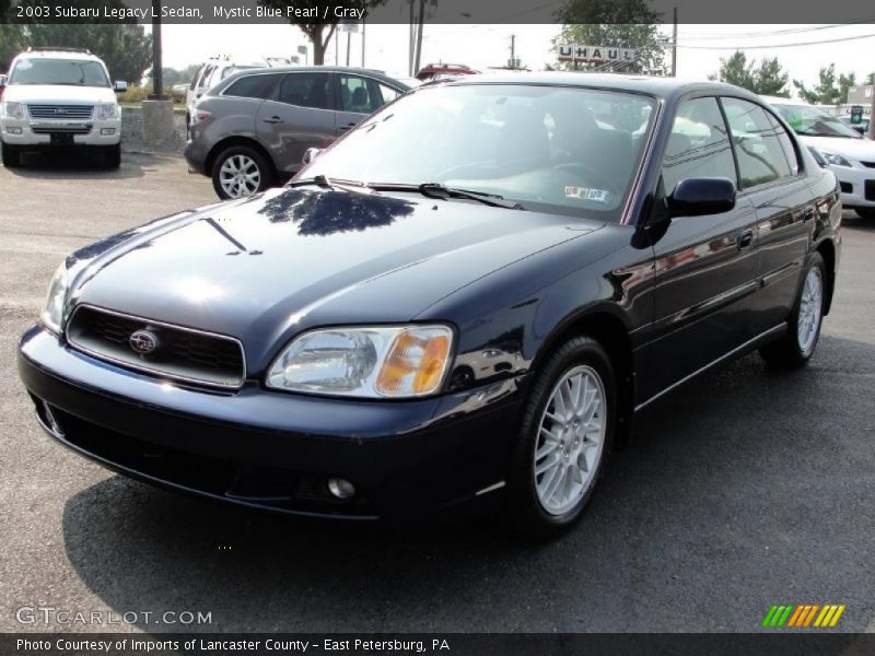 Mystic Blue Pearl / Gray 2003 Subaru Legacy L Sedan