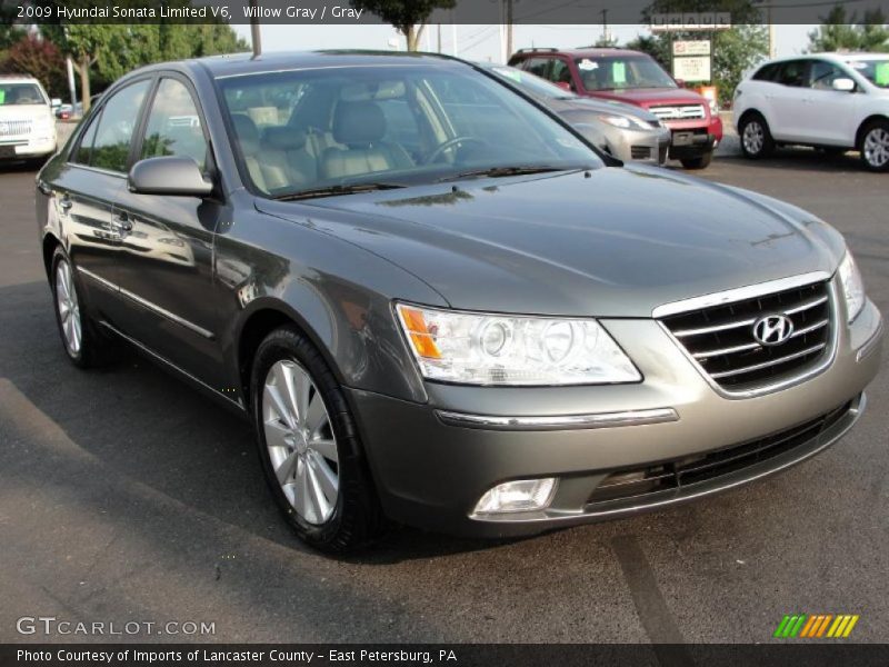 Willow Gray / Gray 2009 Hyundai Sonata Limited V6