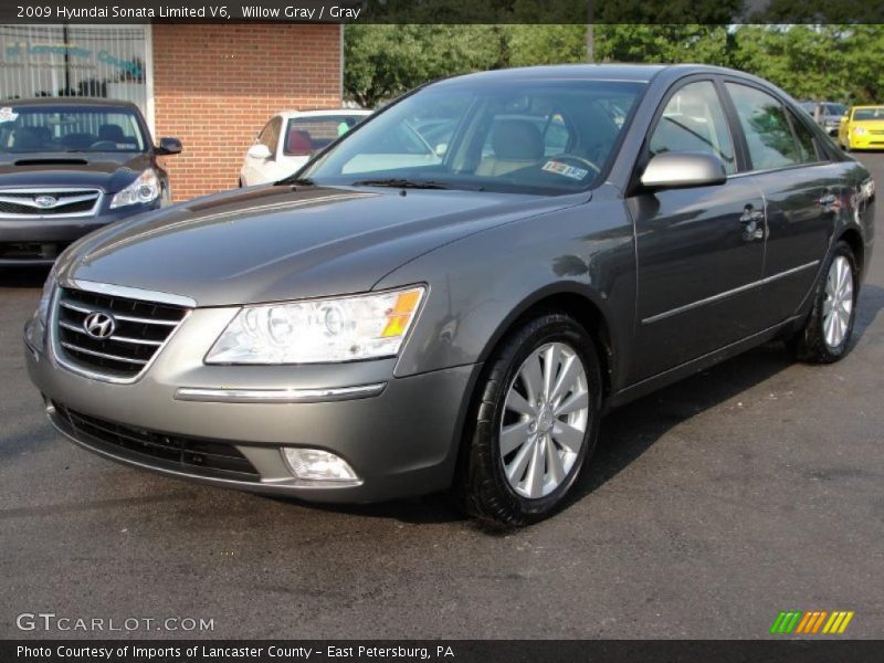 Willow Gray / Gray 2009 Hyundai Sonata Limited V6