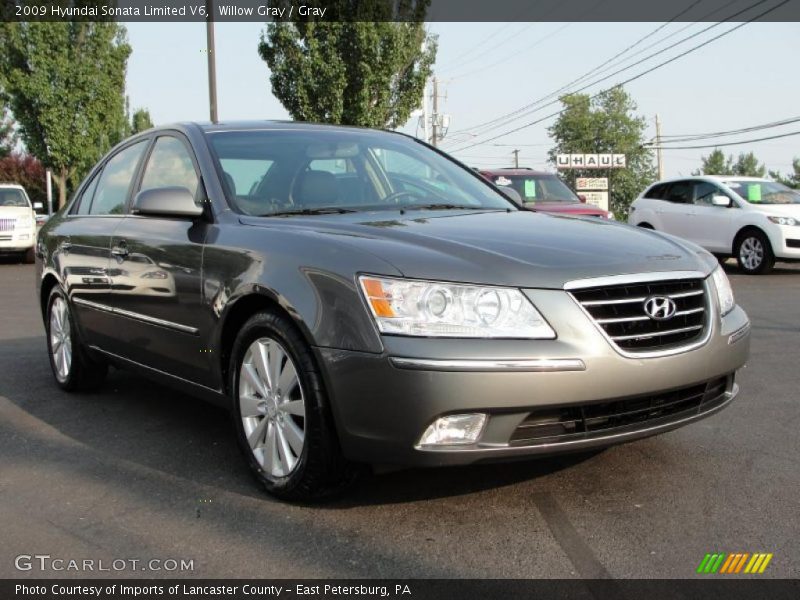 Willow Gray / Gray 2009 Hyundai Sonata Limited V6