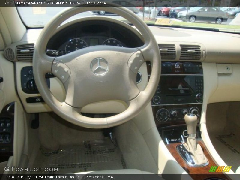 Black / Stone 2007 Mercedes-Benz C 280 4Matic Luxury