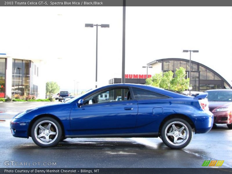 Spectra Blue Mica / Black/Black 2003 Toyota Celica GT-S