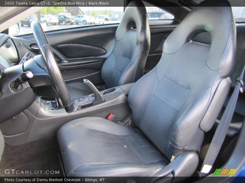 Spectra Blue Mica / Black/Black 2003 Toyota Celica GT-S